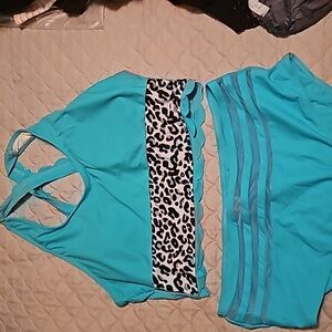 425 Ladies XL Green Swimsuit